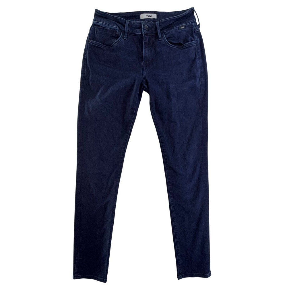 Mavi Alexa Mid Rise Skinny Jeans‎ Dark Indigo Blue Size 27Tencel Stretch Womens